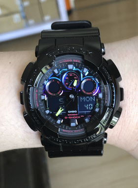 卡西欧手表GA-100RGB-1A/110SS/NR/GB/MMC/BP 电子防水男士腕表