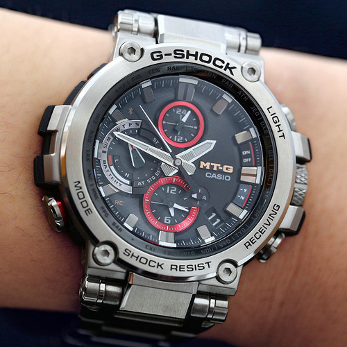 卡西欧男太阳能蓝牙电波手表防水