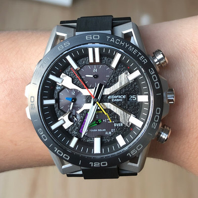 卡西欧太阳能蓝牙石英防水男手表