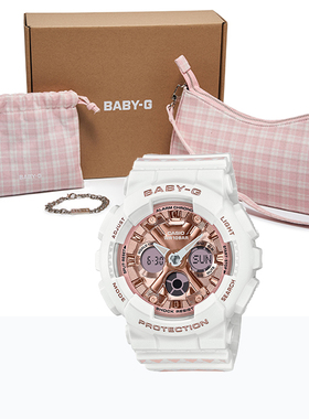 卡西欧BABY-G BA-130SP/7A1PRC/7A2/110XCP校园风礼盒电子女手表