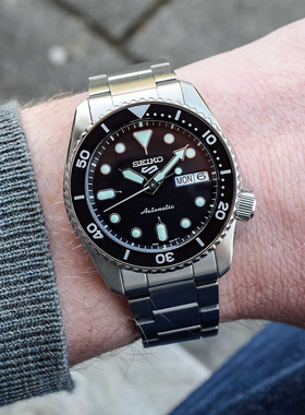 精工5号绿水鬼运动机械男表SRPK29K/31K1/SRPD63/33/53K1防水手表