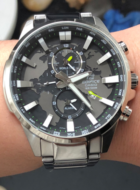 卡西欧 EFR-303D/DB-3A/2A/DC/BL-7A/304BL-1A两地时间石英男手表