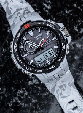 卡西欧PRW-6000SC-7/6600YB-3/6100YT/61Y-1B/1A光能电波登山手表