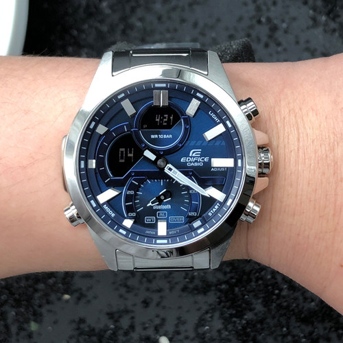 卡西欧太阳能石英手表防水男表