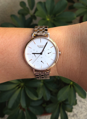 卡西欧 Sheen SHE-4541CG-7A/CGL-4/4539PG 多功能石英女士腕手表