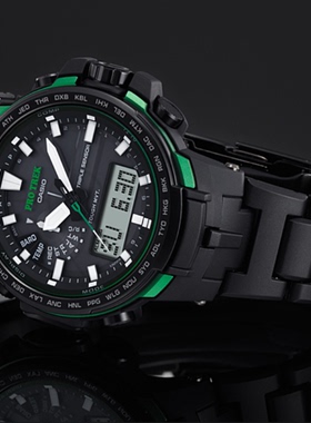 卡西欧手表PRW-6100FC-1/6100Y/YT/Y-1A/1PR太阳能电波防水男腕表