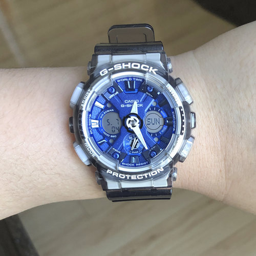 卡西欧防水运动电子双显男腕表