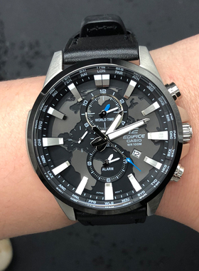 卡西欧 EFR-303L/DB-3A/2A/DC/D-1A/BL-7A/304两地时间石英男手表