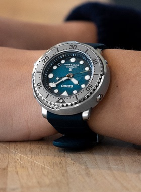 精工手表PROSPEX海洋公益限量潜水罐头机械男表 SRPH77K1/15/17K1