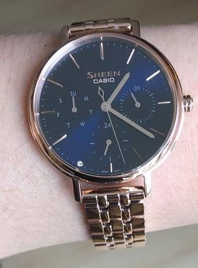 卡西欧Sheen SHE-4541PG-2A/BL-1A/CG-7A/CGL-4A多功能石英女手表