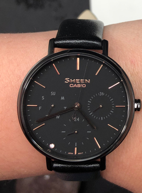 卡西欧 Sheen SHE-4541BL-1A/CG-7A/CGL-4A 多功能石英女士腕手表
