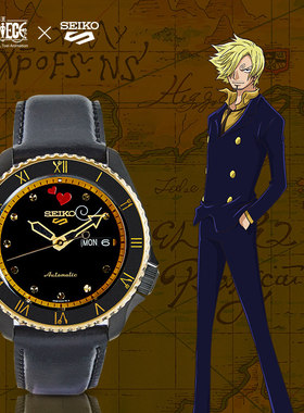 SEIKO精工5号航海王IP限量联名款海贼王机械男腕手表SRPF64K1/62K