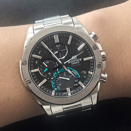 卡西欧太阳能蓝牙石英防水男手表