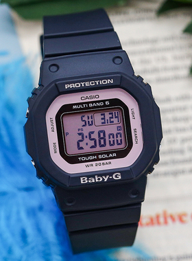 卡西欧BABY-G BGD-5000U-1B/7D/BGD-570太阳能电波防水女手表
