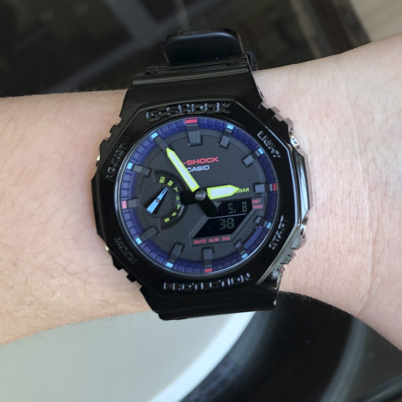 卡西欧手表 GA-2100RGB-1A/1A1/FR-5A/3A/VB-1A/4A/BP 电子男腕表