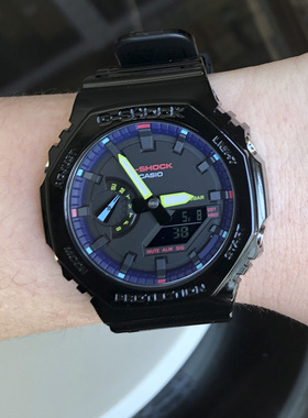 卡西欧手表 GA-2100RGB-1A/1A1/FR-5A/3A/VB-1A/4A/BP 电子男腕表