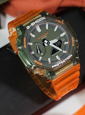 卡西欧手表G-SHOCK GMA-S/GA-2100HC-4A/2A/1A1/1A/4A2电子男腕表