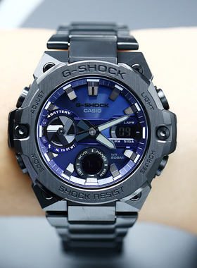 卡西欧手表G-SHOCK GST-B400BD-1A2/AD/B500太阳能蓝牙运动男腕表