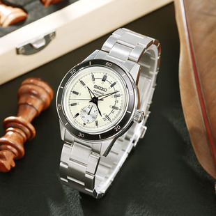 精工PRESAGE领航商务时尚简约复古机械防水男手表 SSA447J1/451J1