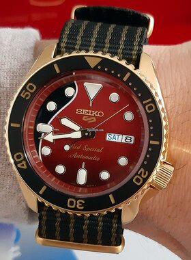 SEIKO精工5号皇后乐队限量机械防水男腕手表SRPH80K1/SRPJ75K1/57