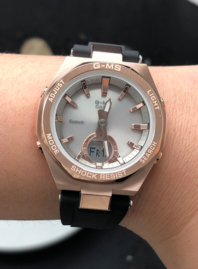 卡西欧手表MSG-B100G-1A/DG-9A/4A/D/C100G 太阳能蓝牙女腕表