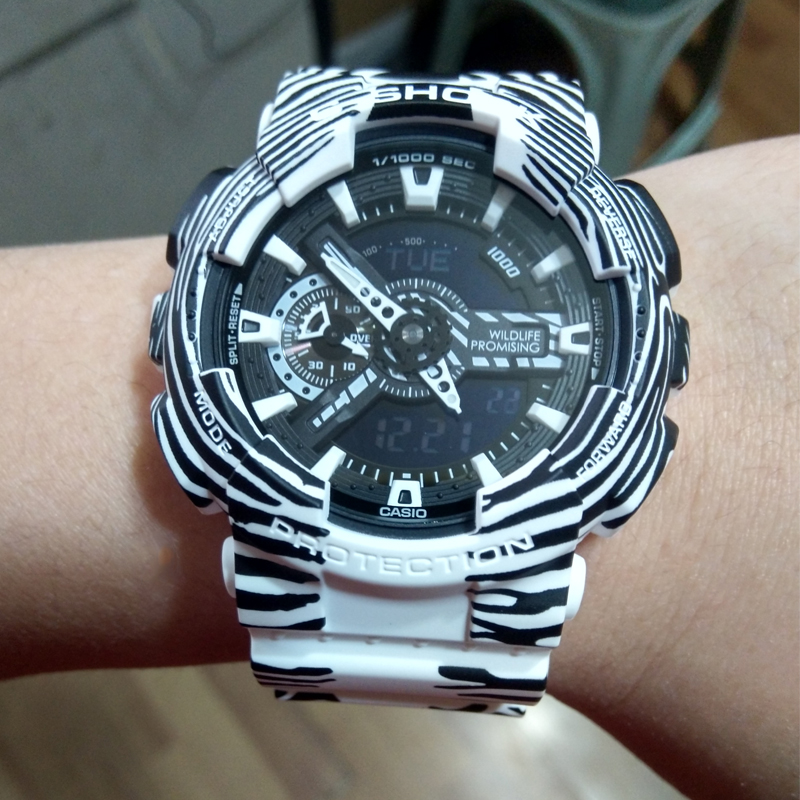 卡西欧手表GA-110WLP-7A/GB/MMC/BA-120WLP-7A斑马纹款电子男女表
