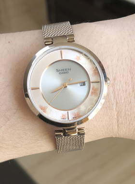 卡西欧Sheen SHS-C110CGM-4A/C110/C121 情侣男女石英手腕表