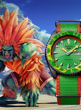 SEIKO精工5号街霸IP限量联名款机械男腕手表 SRPF23K1/20/21/24K1