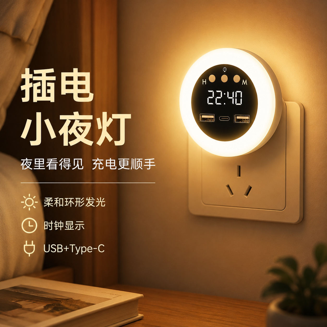 温柔微光陪伴夜晚伴睡灯图片
