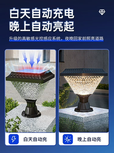 Дорожный супер яркий фонарь на солнечной энергии для колонны для ограждения для влюбленных для беседки