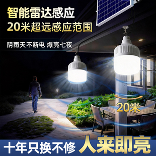 太阳能户外家用庭院人体感应灯室内专用农村自建房门口夜间照明灯