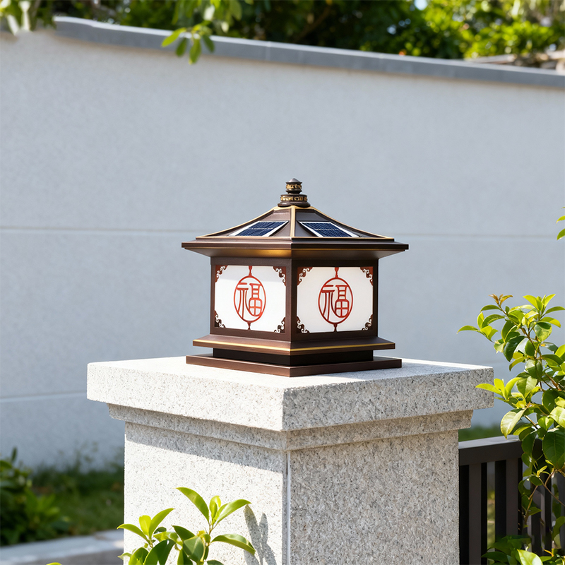 太阳能柱头灯门柱灯门口别墅围墙大门两侧柱子灯现代户外庭院灯