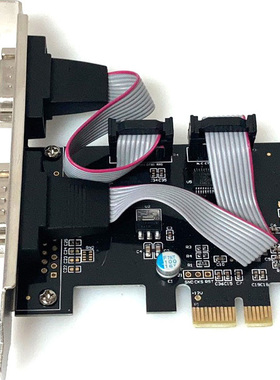 阿卡通PCIe x1双串口RS232*2口扩展卡DB9针COM/WCH382L//ACT15022