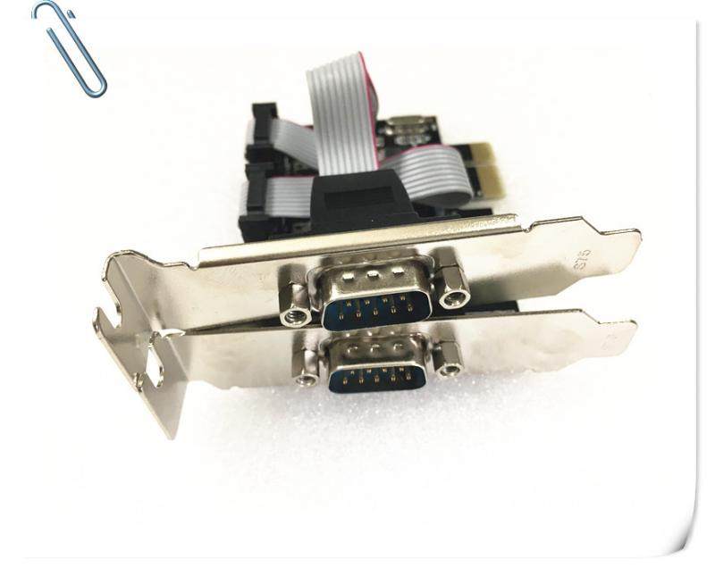 2U半高PCI-E 1X串口卡2口RS232工控机小机箱用WCH382L芯片8CM短卡