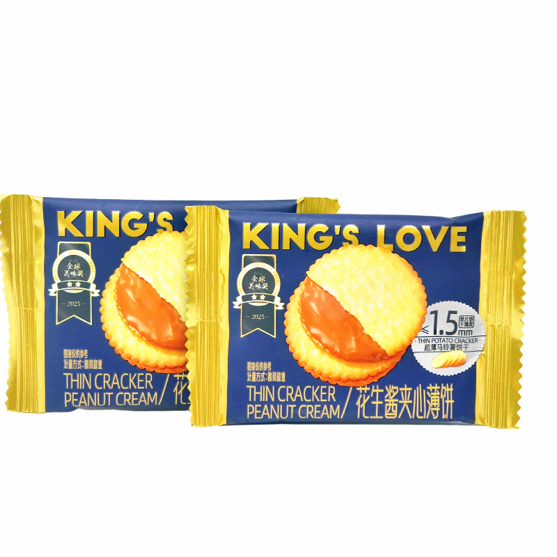 国王的赞赏花生酱夹心薄脆饼250g