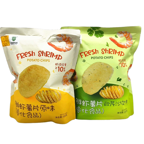 小食族队长鲜虾薯片102g/袋原味
