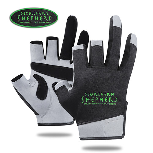 春秋季日系北牧钓鱼手套防风防滑