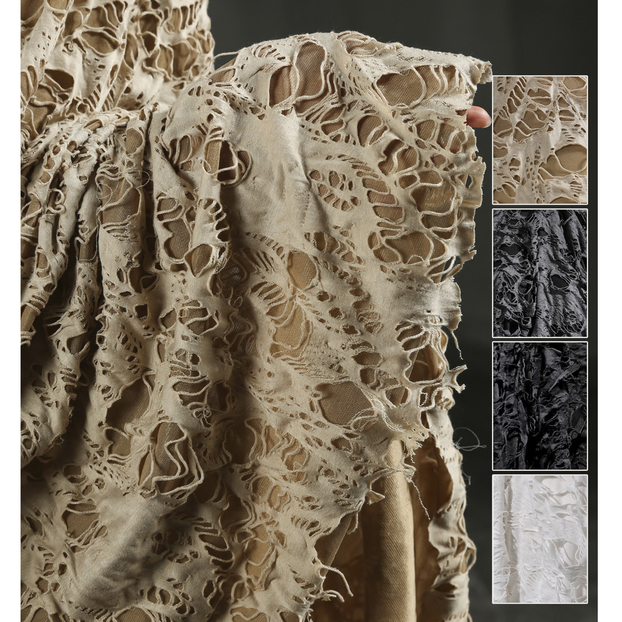 匠心服装设计师驼色开口笑针织布