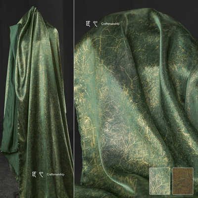 匠心醋酸服装复古中式暗纹设计师