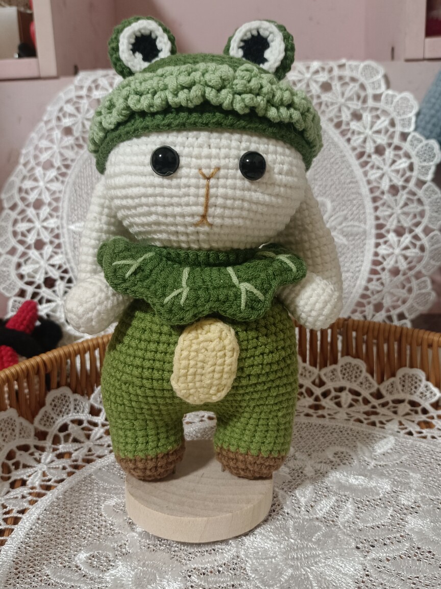【成品现货】手工钩织变装垂耳兔青蛙兔狐狸小驴阿乔背包围巾恐龙