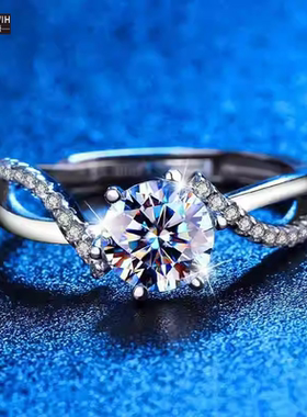 ECETOWIHS925纯银莫桑石女一克拉