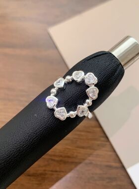 DESIWCEN德斯琛感爱心镂空戒指女