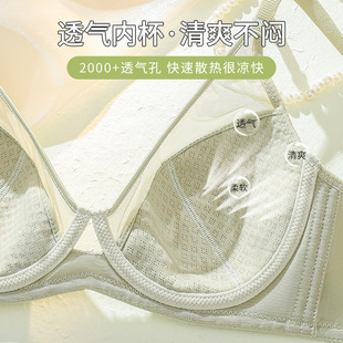 大胸显小胸聚拢内衣女带钢圈薄款 简约日常收副乳上托防下垂文胸罩