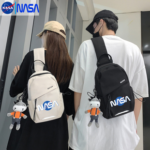 NASA联名潮牌胸包单肩斜挎包男女休闲运动尼龙小背包2025新款 包包