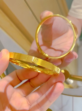 【金店同款】越南沙金米字车花手镯螺丝纹拉丝仿真手环女精雕工艺