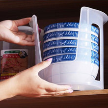 日本进口小碗收纳架餐具筒碗碟盒整理放碗碟架橱柜厨房沥水置物架