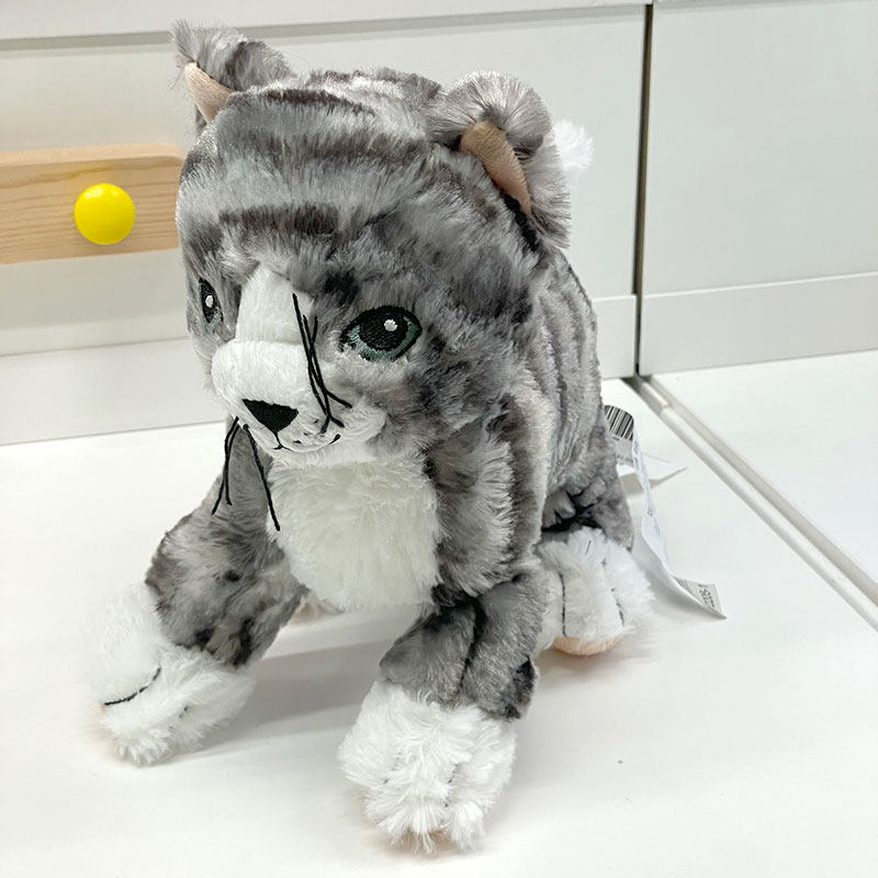 宜家丽乐普鲁小猫毛绒玩具卡通花猫公仔儿童玩偶手偶抱枕送礼物