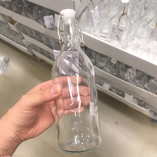 宜家密封透明酿酒玻璃瓶子