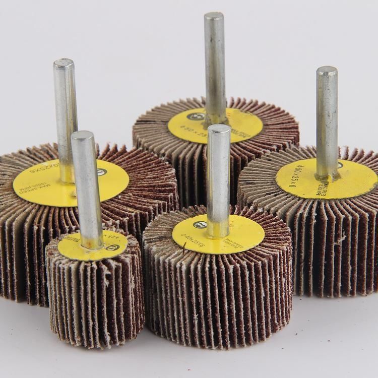 (整包批发)带柄叶轮磨头百叶轮砂布打磨头除锈砂纸磨头砂轮页片
