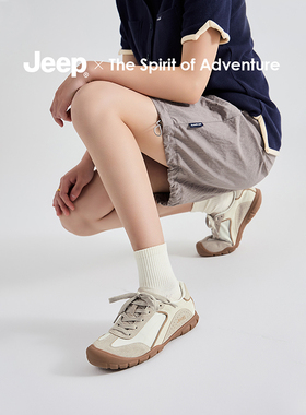 Jeep吉普女式徒步鞋柔软舒适通勤德训鞋户外耐磨休闲鞋P651W12119